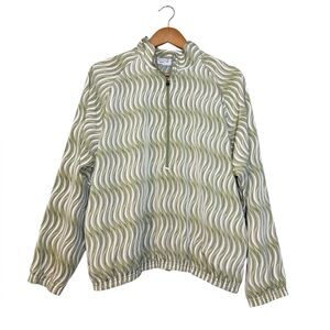 Bette & Court Signature Collection Women’s Medium Quarter Zip Wavy Print Jacket